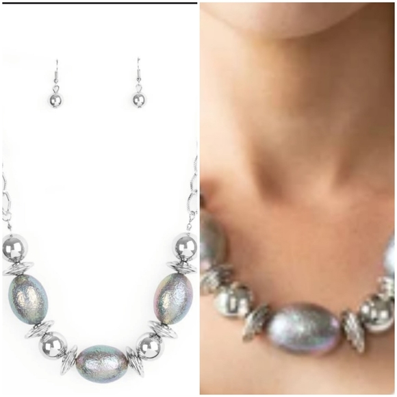 WELCOME TO THE BIG LEAGUES SILVER NECKLACE/EARRING